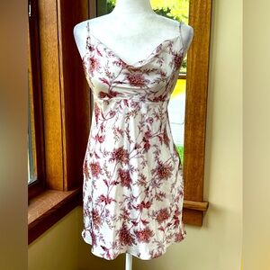 Victoria's Secret Floral Cherry Blossom Silky Chemise Slip Dress Medium